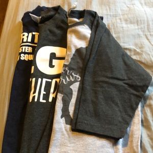 Lot of 3 tshirts Big Brother little boys size 5 to 6